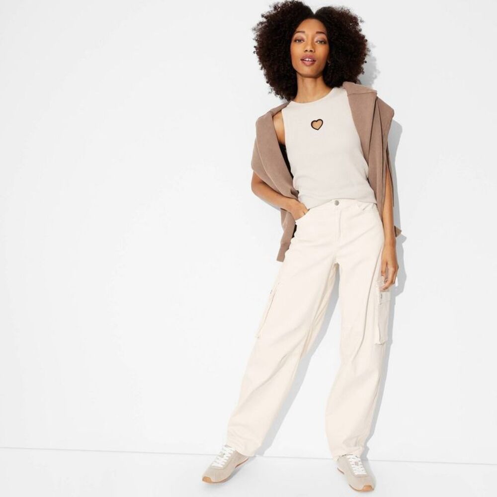 Wild Fable Cream Wide Leg Pants